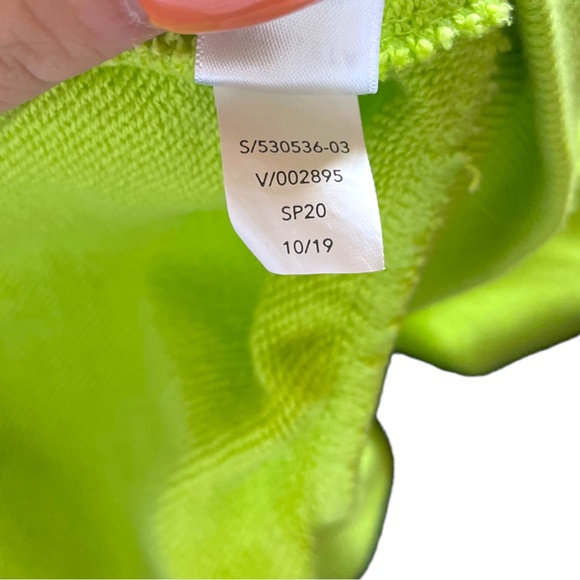 Athleta Moonrise Hoodie Sweatshirt Open Split Back Neon Green Small - Picture 5 of 8